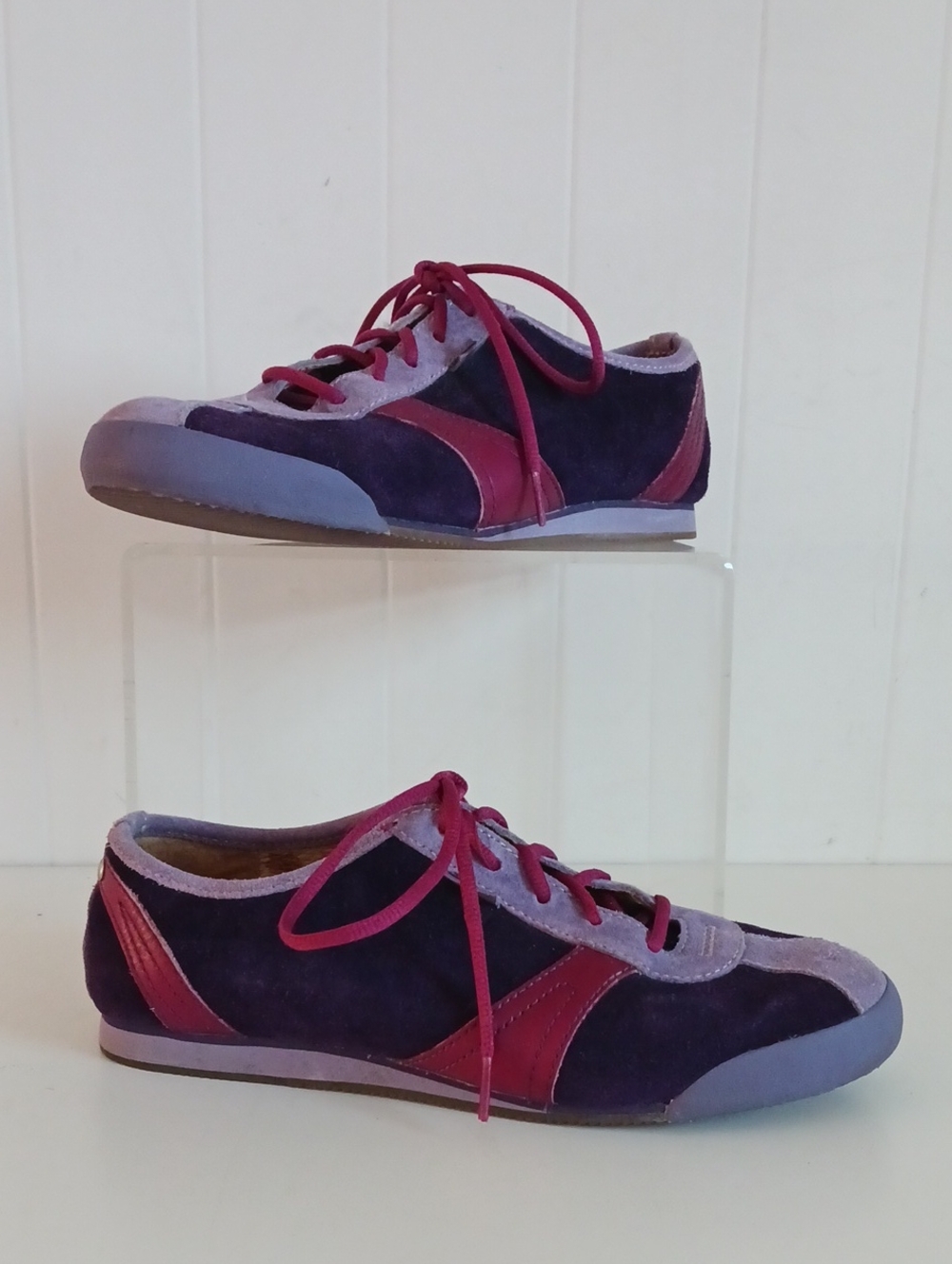 COACH PURPLE SUEDE SNEAKERS.